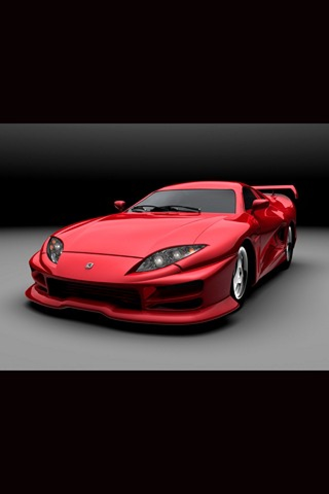 Red Sport Car Free iPhone