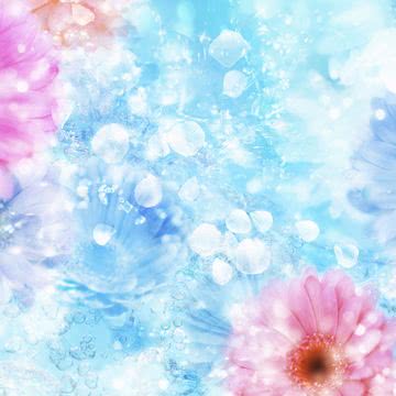【84位】爽やかな花のキラキラiPad壁紙