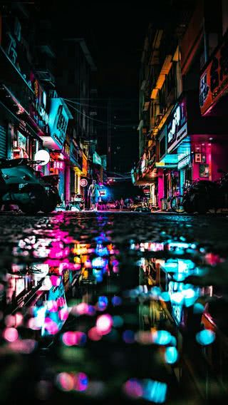 【129位】サイバーパンクな雰囲気の夜の街
