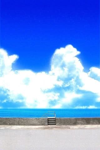 青い海と青い空