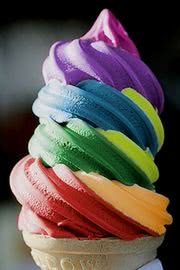 虹色のソフトクリーム
