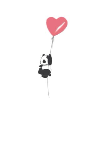 【179位】ハートの風船で飛ぶパンダ