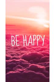 「BE HAPPY」お洒落なiPhone壁紙