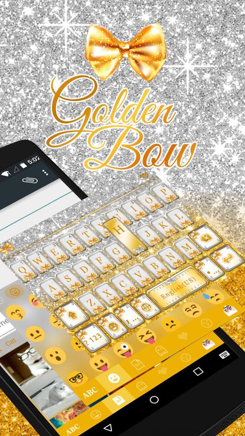 Glitter Gold Emoji Keyboard スマホ・ライブ壁紙ギャラリー 