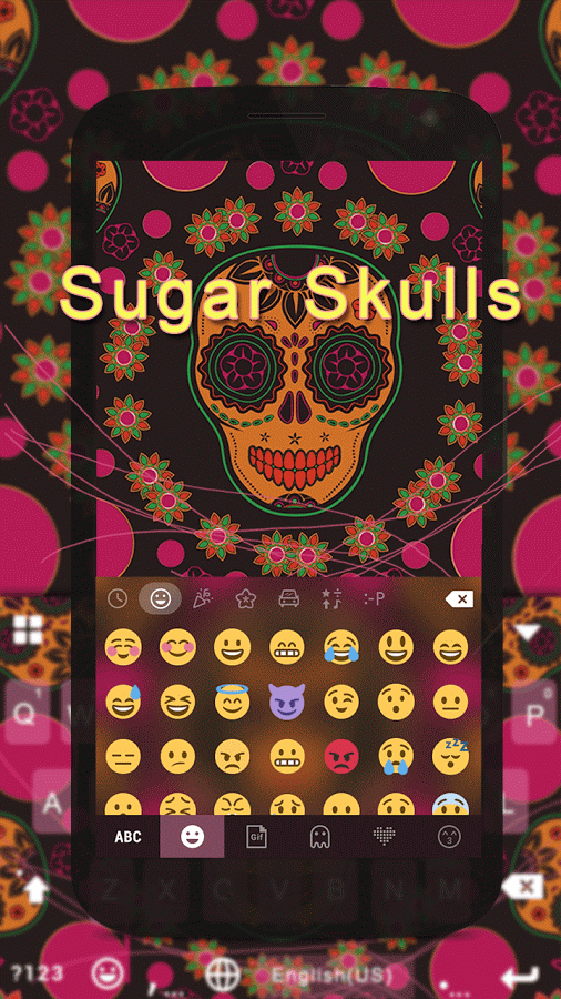 Sugarskulls Emoji Kikakeyboard スマホ ライブ壁紙ギャラリー