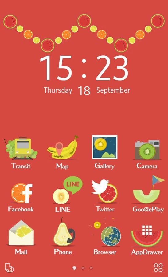 かわいいフルーツアイコン 壁紙きせかえ無料 Buzzhome スマホ
