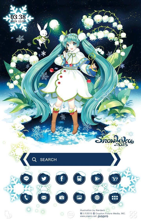 雪ミク 初音ミク きせかえ スマホ ライブ壁紙ギャラリー