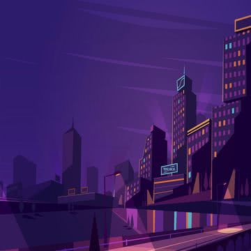 夜景 - イラスト