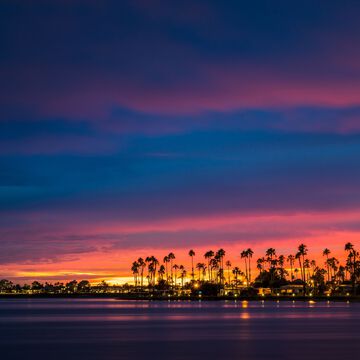 夕暮れの海