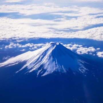 富士山の航空写真