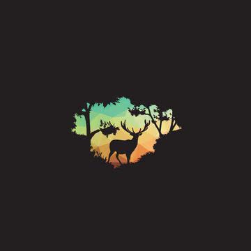 simple deer | 動物のiPad壁紙