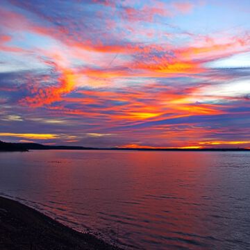 夕暮れの海