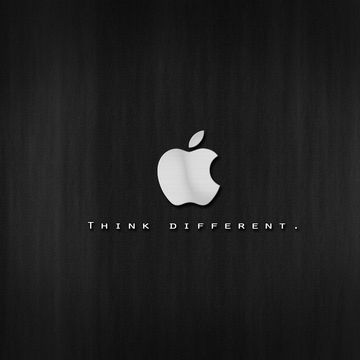 【174位】黒い布地のかっこいいiPad壁紙 - Think different