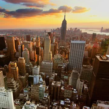 ニューヨークの朝焼け【世界の風景】