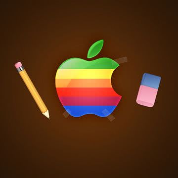 Apple - 机の上