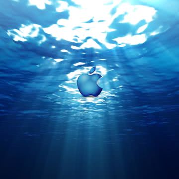 【14位】水中に光が差し込む|ブルーのiPhone壁紙