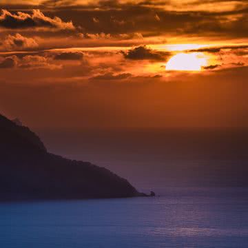 夕暮れの海