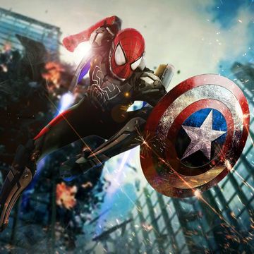 Spiderman and Captain America