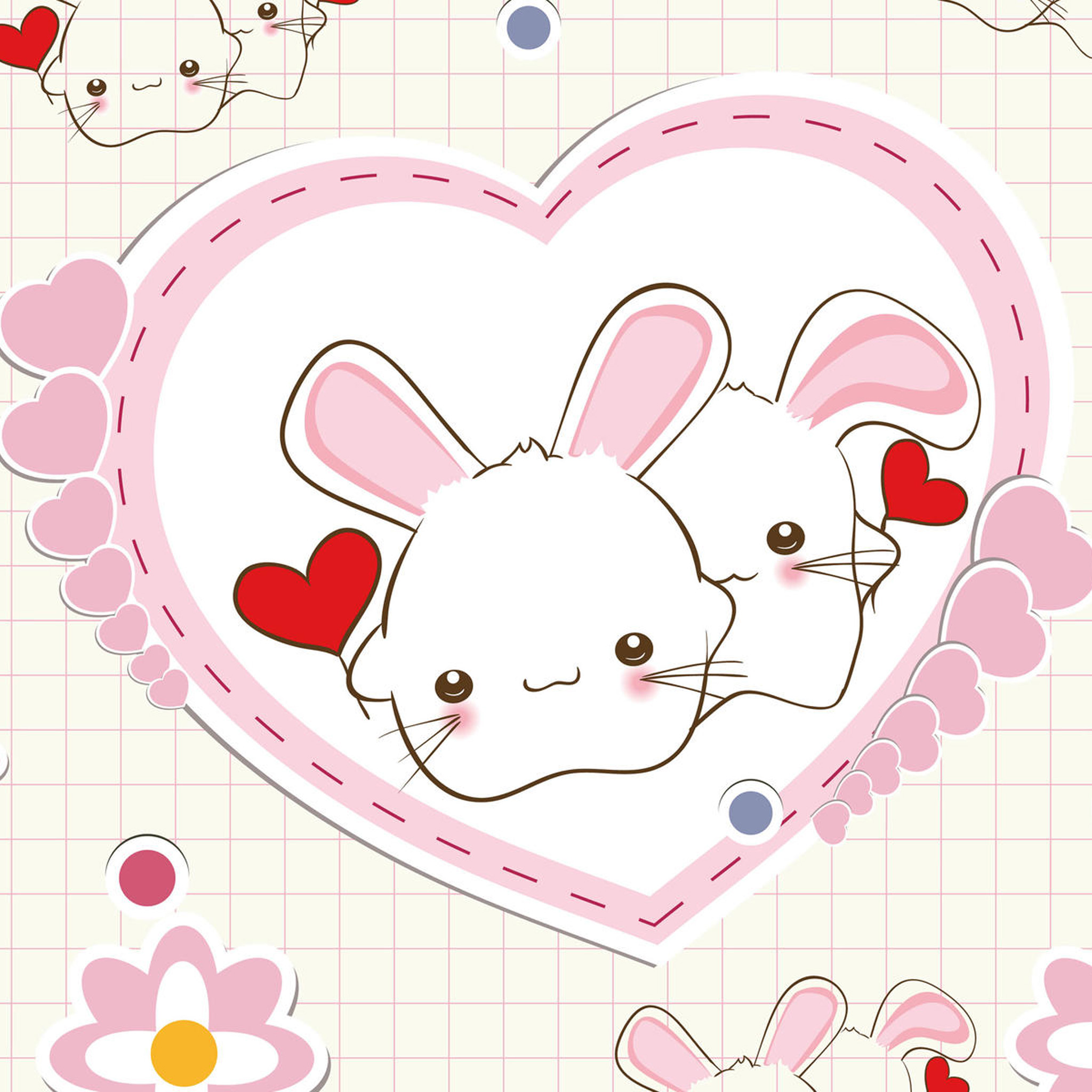 かわいいウサギのキャラクター Ipad タブレット壁紙ギャラリー