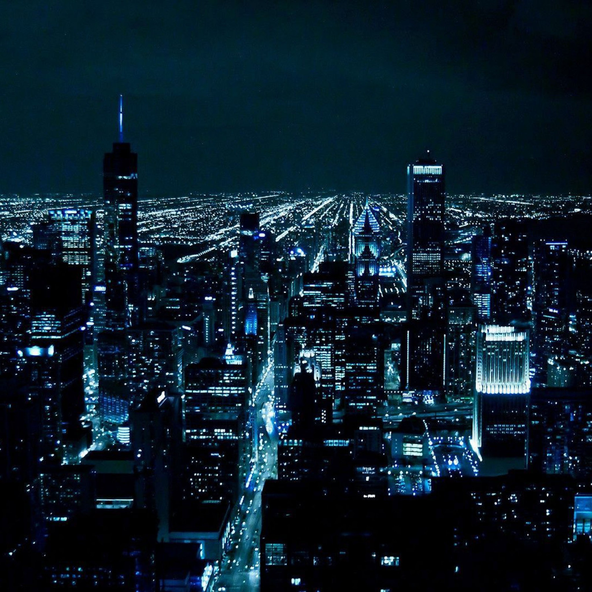 アメリカシカゴの夜景