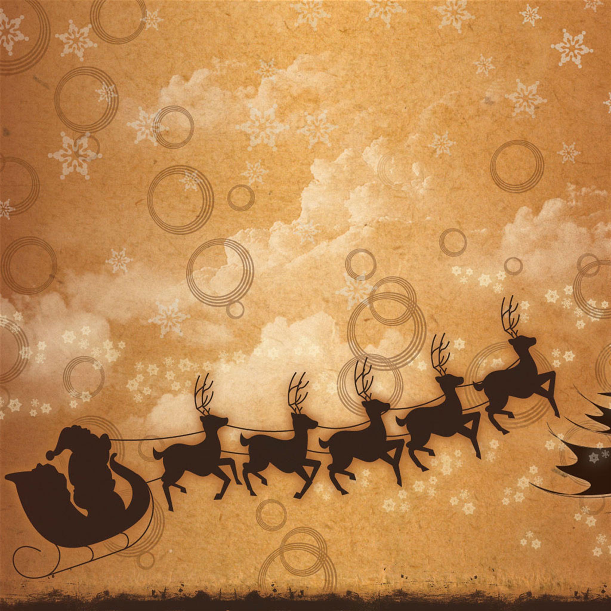 ヴィンテージなサンタクロースのイラスト クリスマスのipad壁紙 Ipad タブレット壁紙ギャラリー
