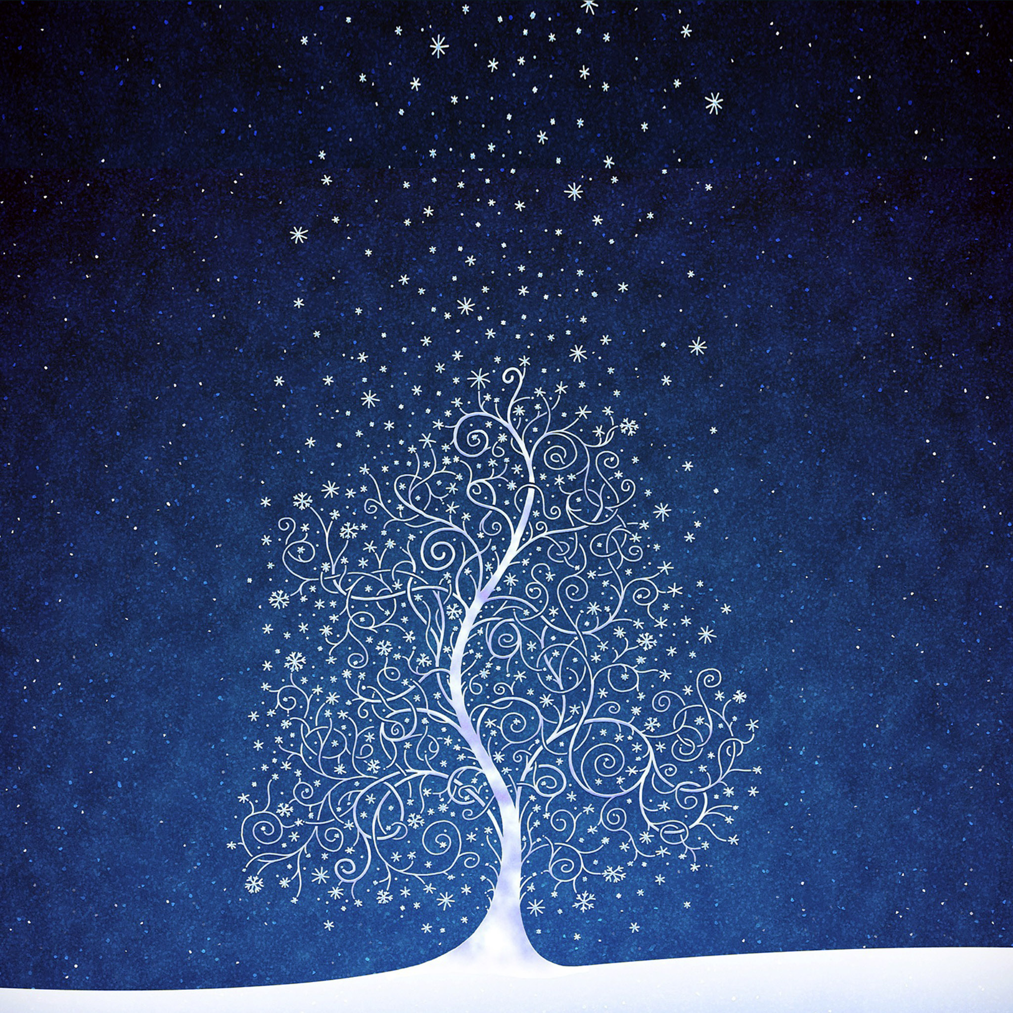 人気19位 綺麗な雪夜のイラスト Ipad タブレット壁紙ギャラリー