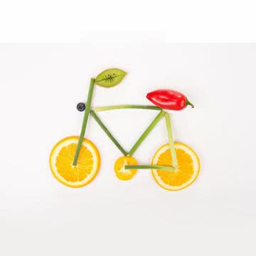 フルーツの自転車