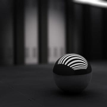 3D Black Ball