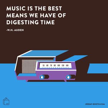 Music is the best means we have of digesting time