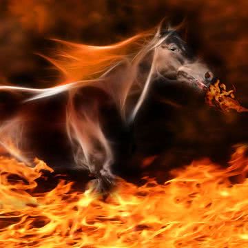 馬と炎