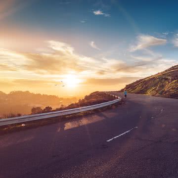 高台の道路