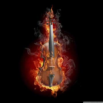 燃えるバイオリン