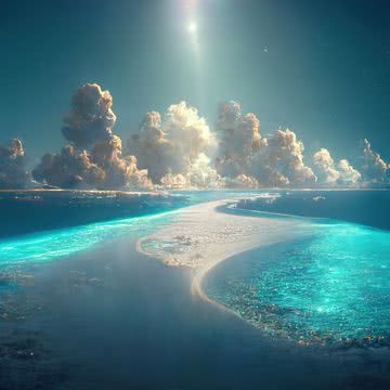 モルディブの輝く海