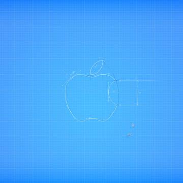 【 iPad壁紙🍎】アップルロゴの設計図