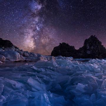 氷河の星空