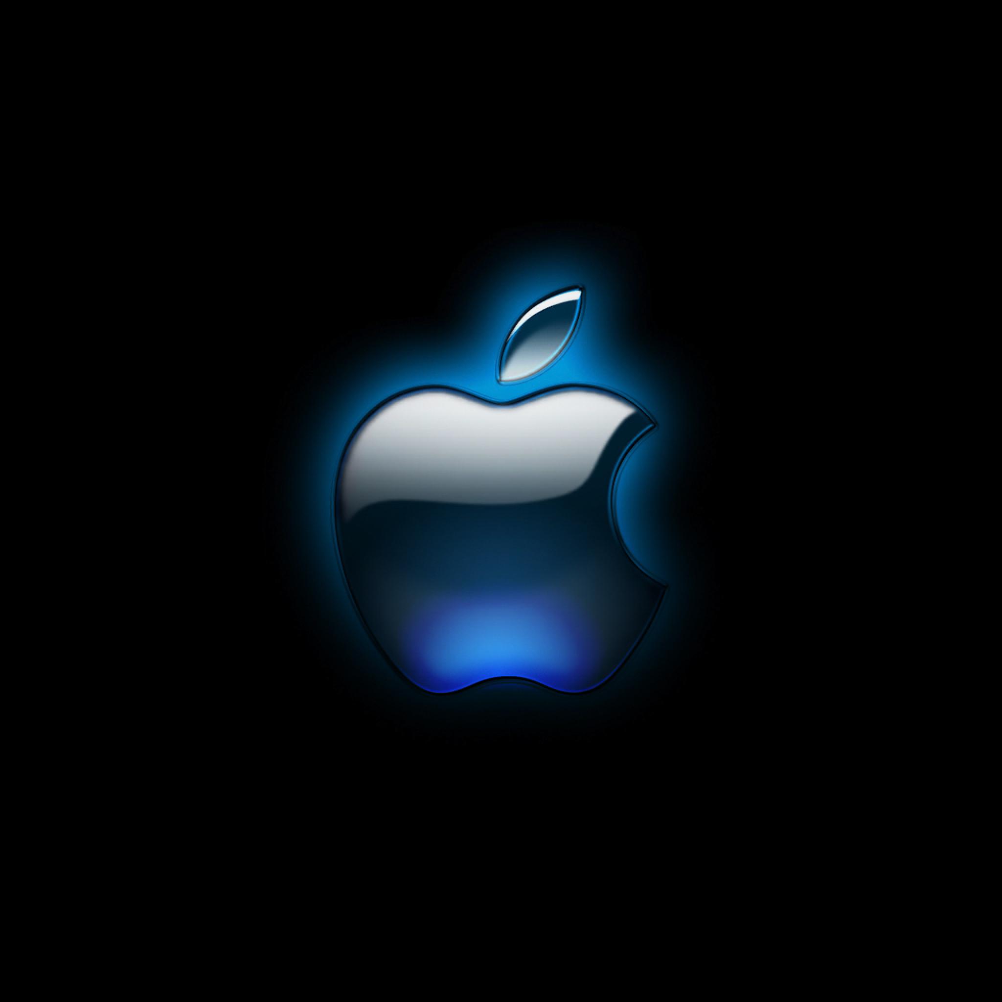 Outstanding Blue Ice Glossy Apple Logo Luxury Dark Background Wallpaper 48x48px Marvellous Free Wallpaper For Iphone 7678 Ipad タブレット壁紙 ギャラリー