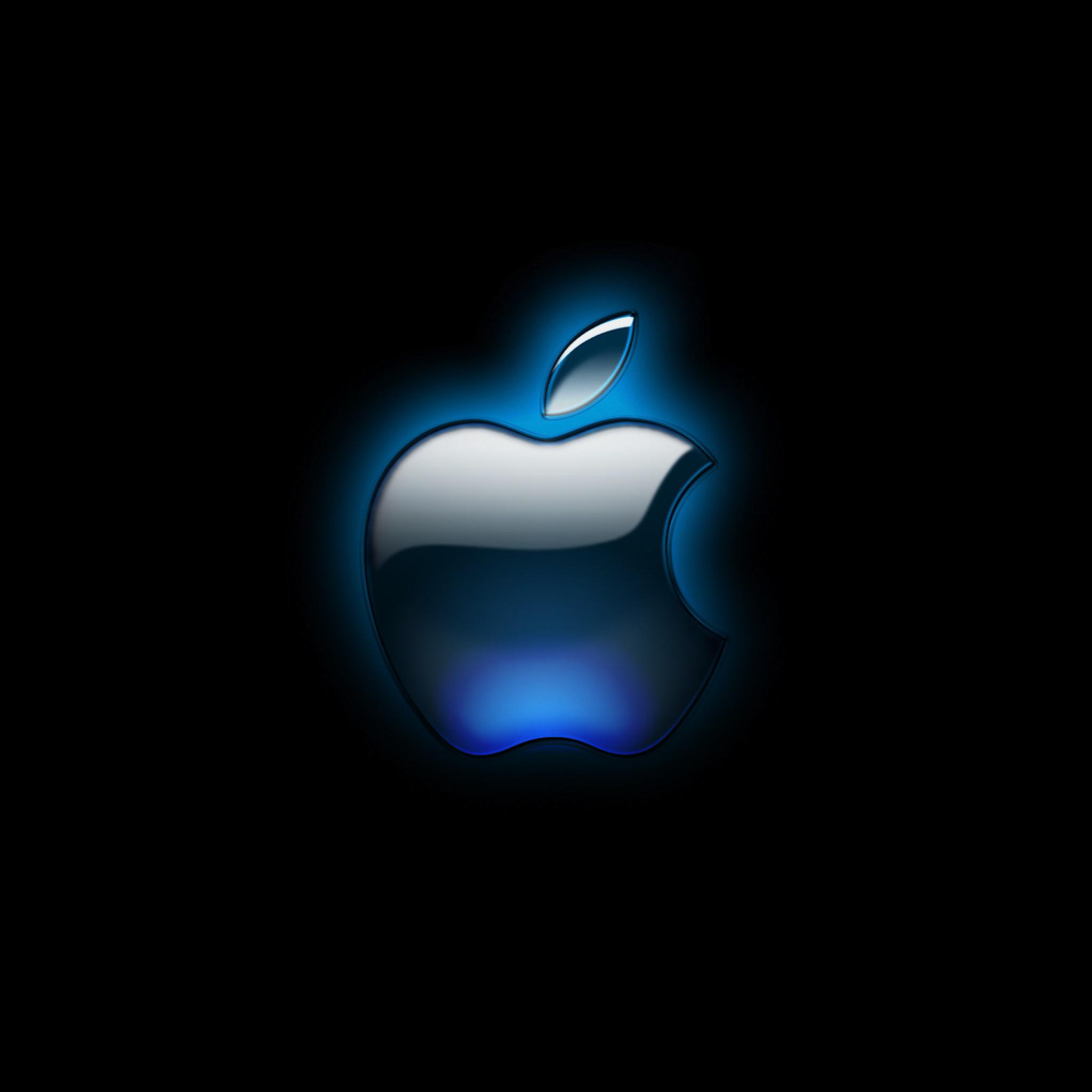 Outstanding Blue Ice Glossy Apple Logo Luxury Dark Background Wallpaper 48x48px Marvellous Free Wallpaper For Iphone 7678 Ipad タブレット壁紙ギャラリー