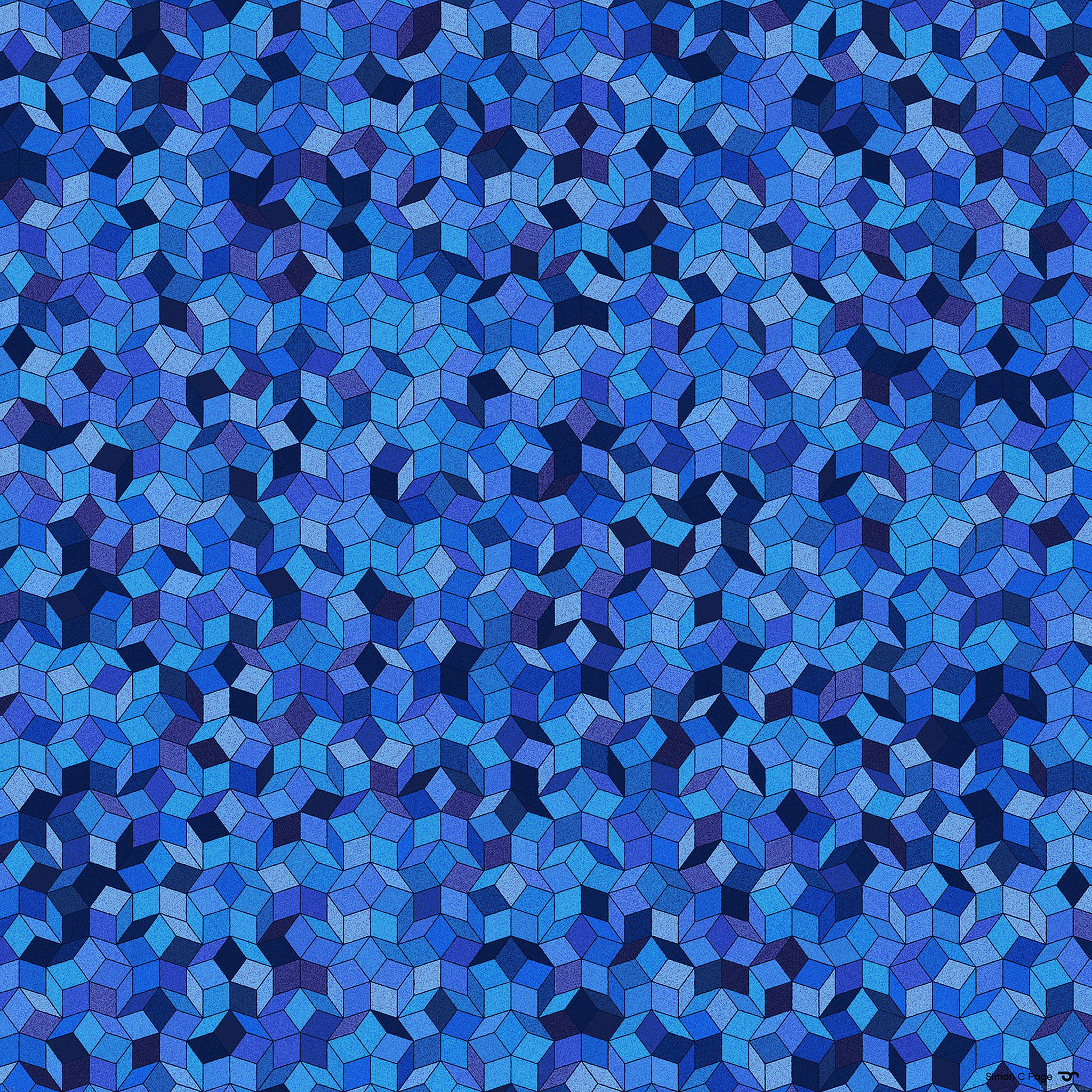 ブルーの幾何学模様 Ipad タブレット壁紙ギャラリー