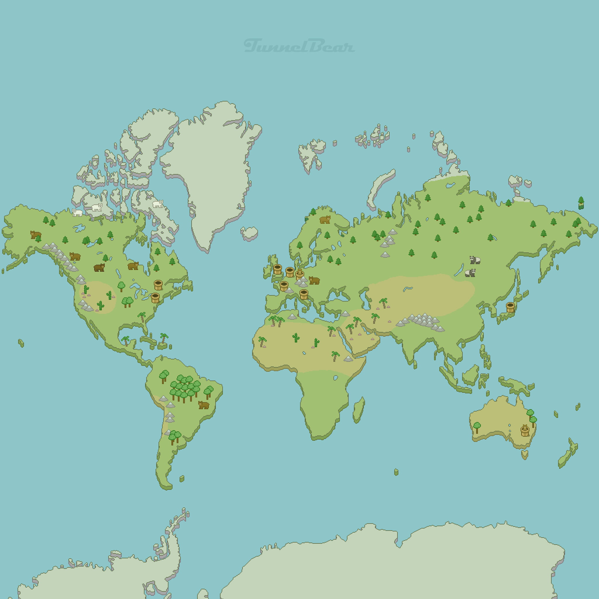 ドット絵の世界地図 Ipad タブレット壁紙ギャラリー