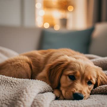 くつろぐ犬