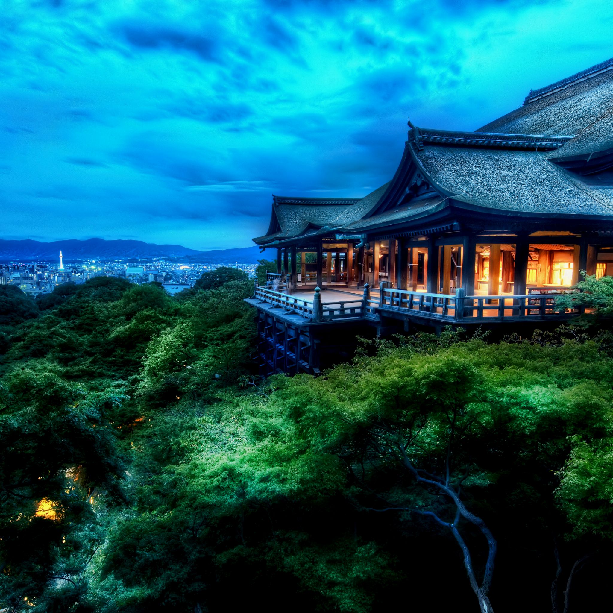 京都 清水寺の夜景 Ipad タブレット壁紙ギャラリー