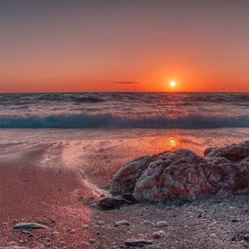 夕暮れの海