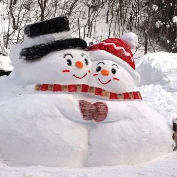 雪だるまのカップル