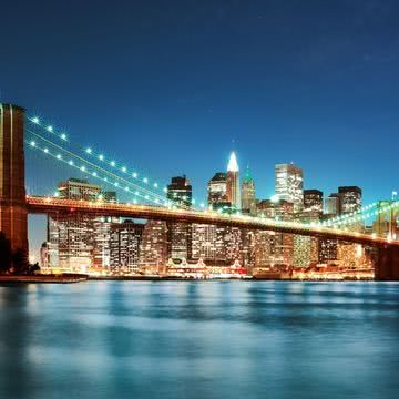 夜景  - ブルックリン橋