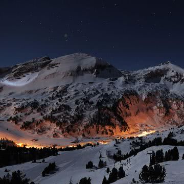 雪山の夜