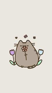 Pusheen  (花）| かわいいネコのキャラクター