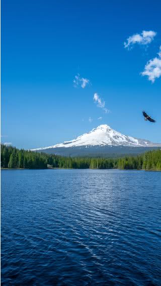 山と湖