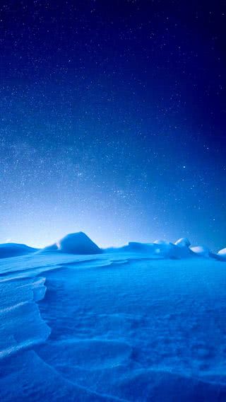 雪原の星空