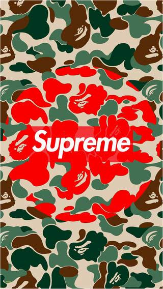 Supreme x ア・ベイシング・エイプ|SupremeのiPhone壁紙