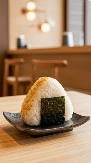 少し炙ったカフェのおにぎり